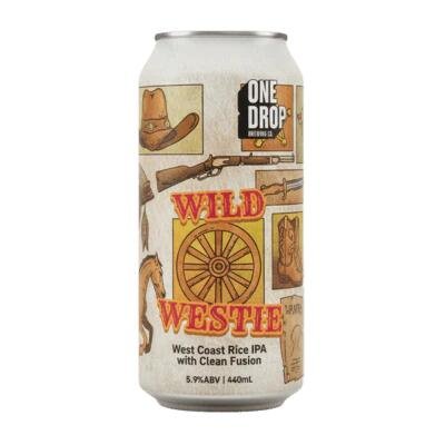 One Drop Wild Westie West Coast Rice IPA with Clean Fusion 440ml Can